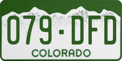 CO license plate 079DFD