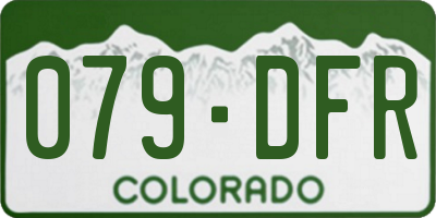 CO license plate 079DFR