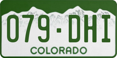 CO license plate 079DHI