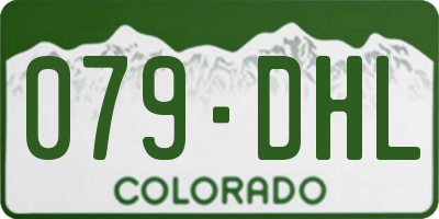 CO license plate 079DHL