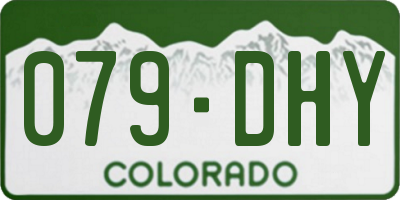 CO license plate 079DHY