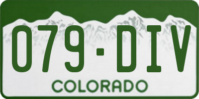 CO license plate 079DIV