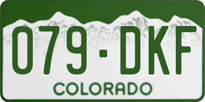 CO license plate 079DKF