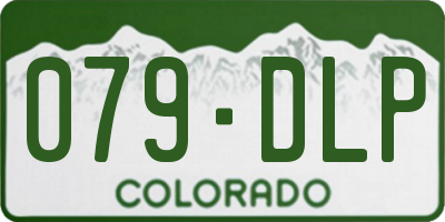 CO license plate 079DLP