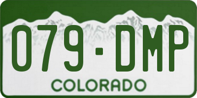 CO license plate 079DMP