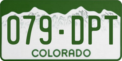 CO license plate 079DPT