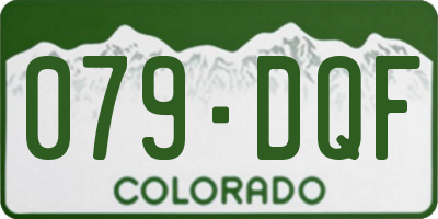 CO license plate 079DQF