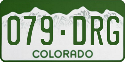 CO license plate 079DRG
