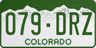CO license plate 079DRZ