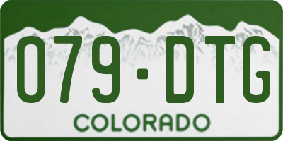 CO license plate 079DTG
