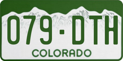 CO license plate 079DTH