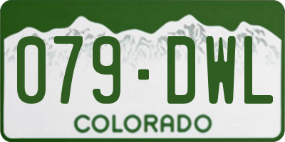 CO license plate 079DWL