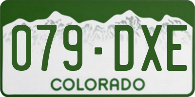 CO license plate 079DXE