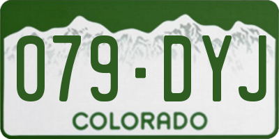 CO license plate 079DYJ