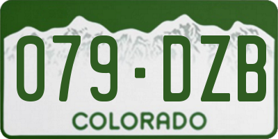 CO license plate 079DZB