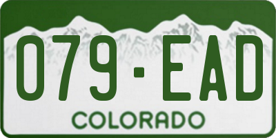 CO license plate 079EAD