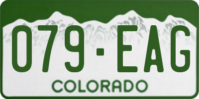 CO license plate 079EAG