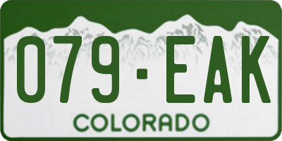CO license plate 079EAK