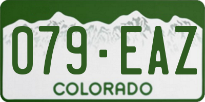 CO license plate 079EAZ