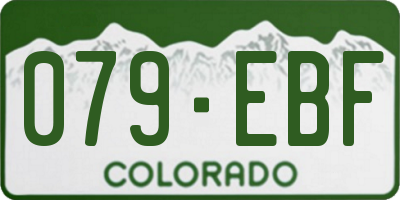 CO license plate 079EBF