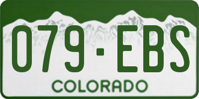 CO license plate 079EBS