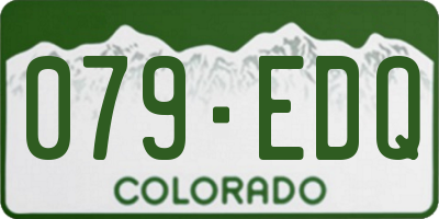 CO license plate 079EDQ