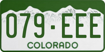 CO license plate 079EEE