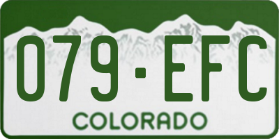 CO license plate 079EFC