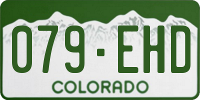 CO license plate 079EHD