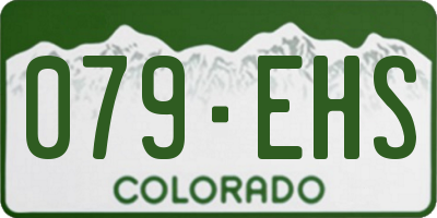 CO license plate 079EHS