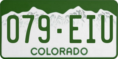 CO license plate 079EIU