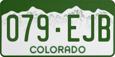 CO license plate 079EJB