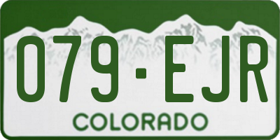 CO license plate 079EJR