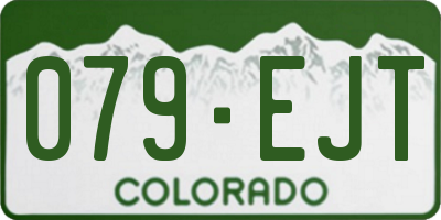 CO license plate 079EJT