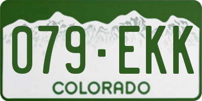 CO license plate 079EKK