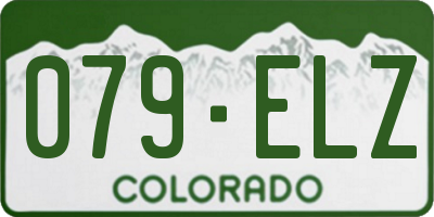 CO license plate 079ELZ