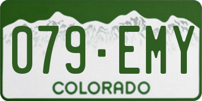 CO license plate 079EMY