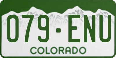 CO license plate 079ENU