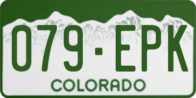 CO license plate 079EPK