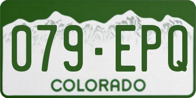 CO license plate 079EPQ