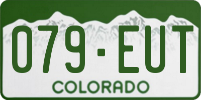 CO license plate 079EUT