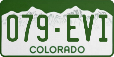 CO license plate 079EVI