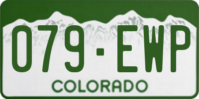 CO license plate 079EWP