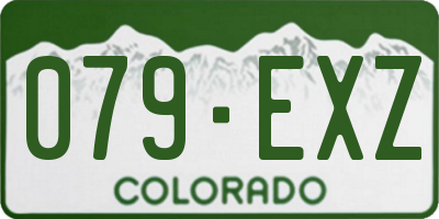 CO license plate 079EXZ