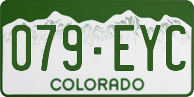 CO license plate 079EYC