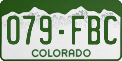 CO license plate 079FBC
