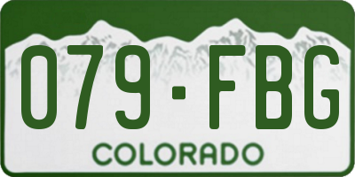 CO license plate 079FBG