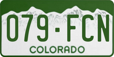 CO license plate 079FCN