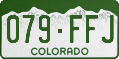 CO license plate 079FFJ