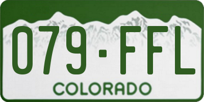 CO license plate 079FFL
